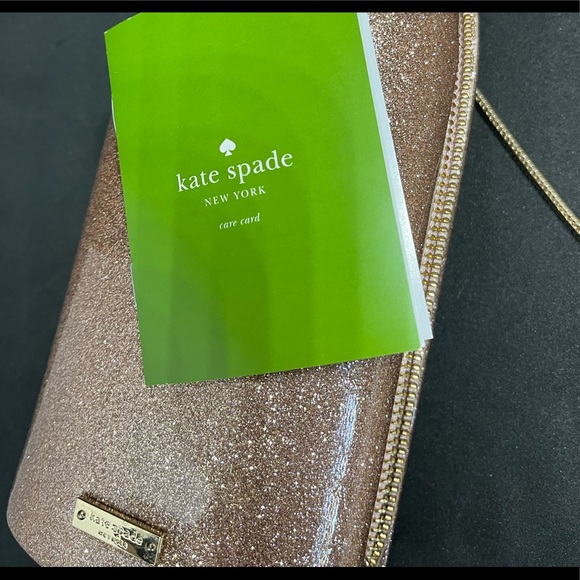 Kate Spade New York Limited Edition top zip Champagne Bottle Clutch. - Picture 8 of 13